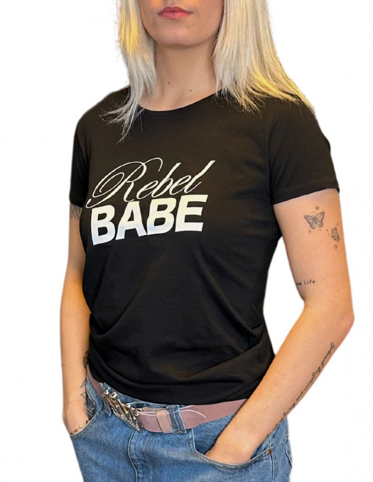 RebelBabe Organic Cotton T-Shirt Black by BSAT