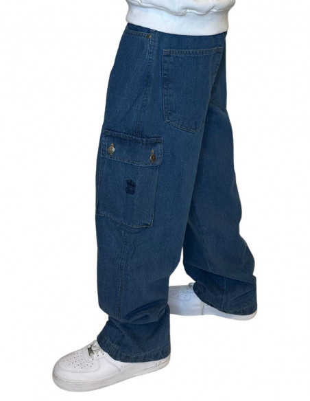 BSAT Cargo Denim Light Blue Jeans Baggy Fit