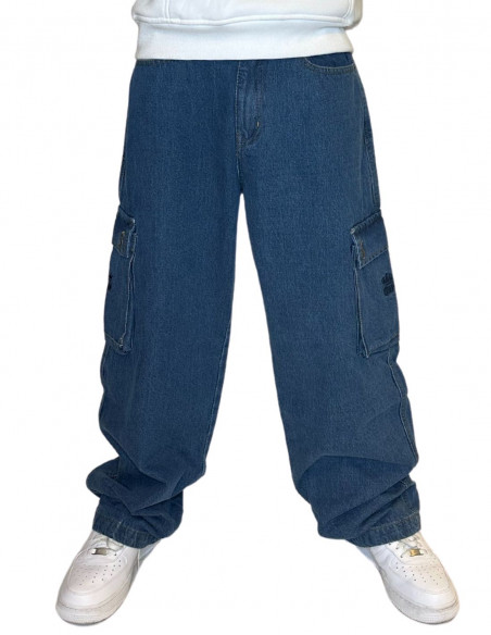 BSAT Cargo Denim Light Blue Jeans Baggy Fit