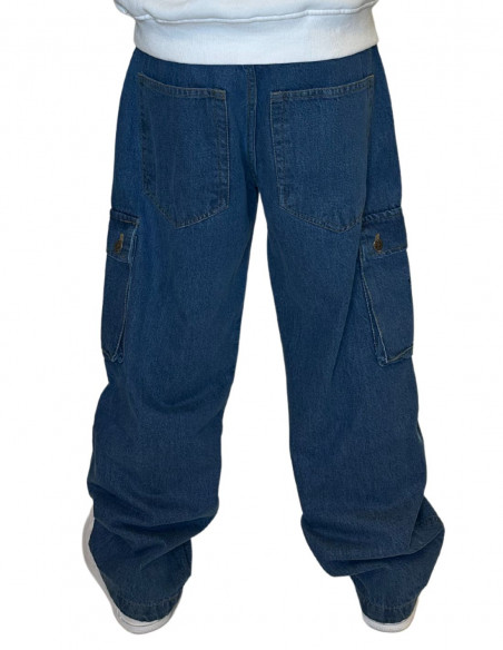 BSAT Cargo Denim Light Blue Jeans Baggy Fit