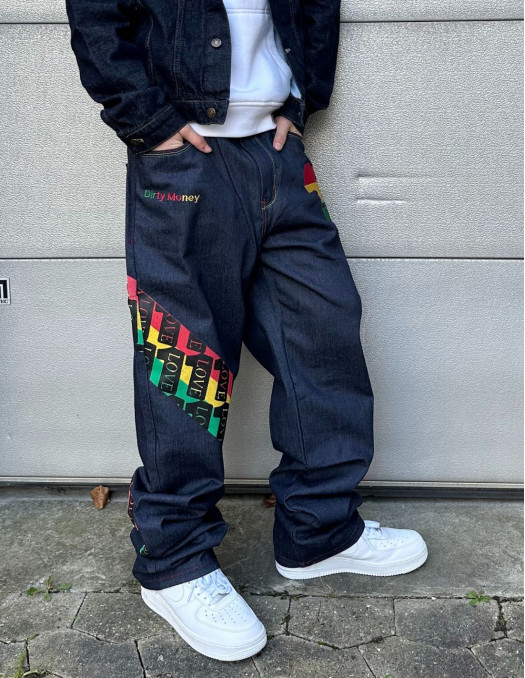 Dirty Money One Love Rasta Baggy...
