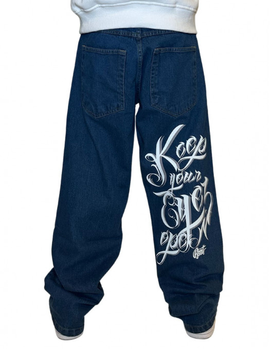 BSAT Eyes Jeans Baggy Blue