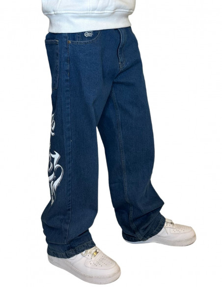 BSAT Eyes Jeans Baggy Blue