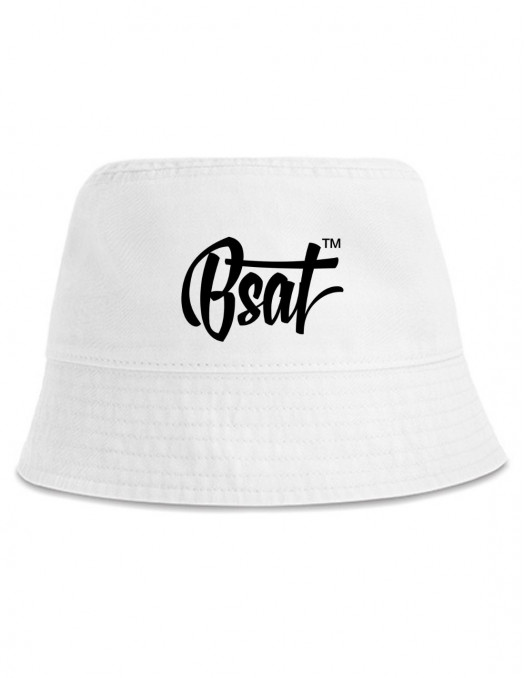 BSAT Logo Bucket Hat White