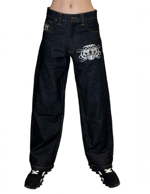 Skull Embroidery Baggy Jeans *limited edition* by BSAT