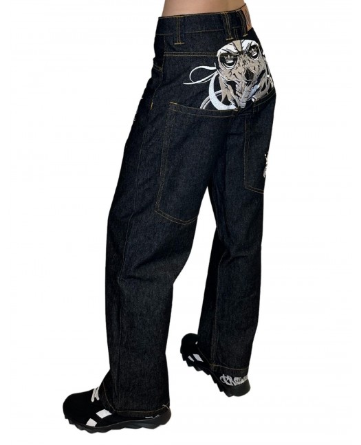 Skull Embroidery Baggy Jeans *limited...
