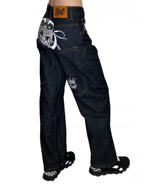 Skull Embroidery Baggy Jeans *limited...