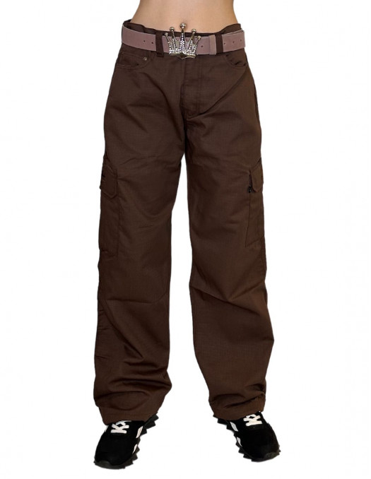 Baggy Cargo Pants Brown by BSAT