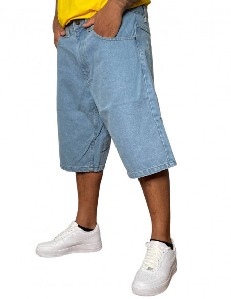 BSAT Baggy Denim Shorts Sky Blue