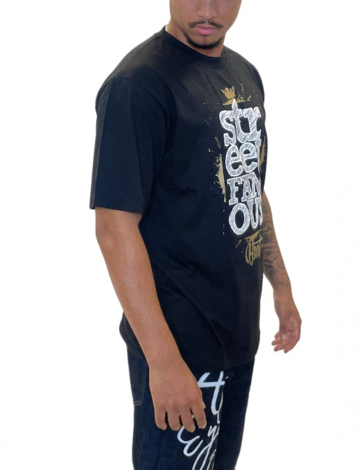 Street Famous T-Shirt Black Organic...