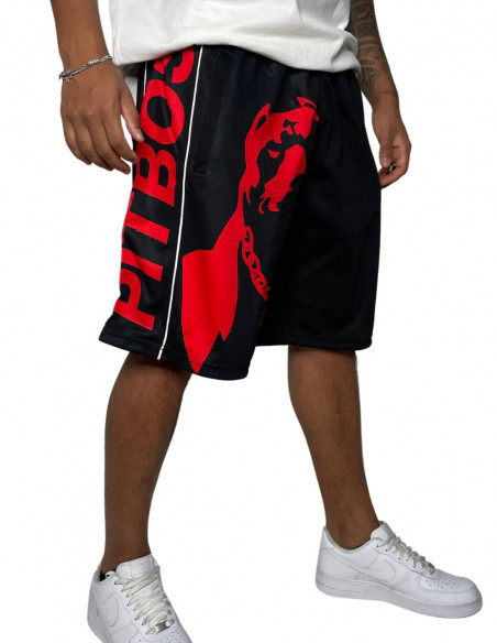 Pitbos Shorts Dog Logo Red