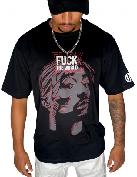 BSAT Tupac Baggy T-Shirt Black