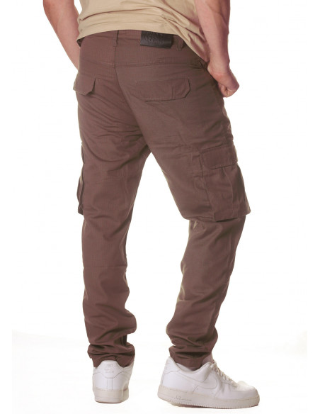 BSAT Tapered Fit Cargo Pants Brown