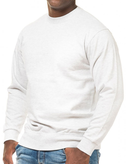 Plain Crewneck Heavy Sweatshirt White