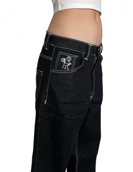 Stickman The F*ck Denim Jeans Black Baggy by BSAT
