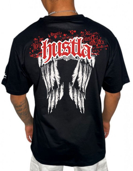 BSAT Hustla Baggy T-Shirt RedNWhite Legendary Collection