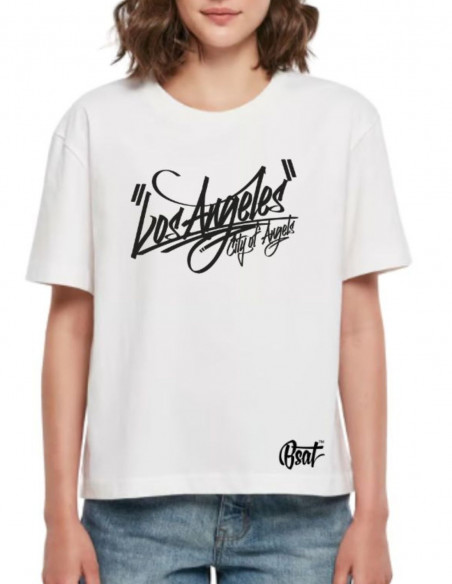Urban Baggy T-Shirt Los Angeles White by BSAT