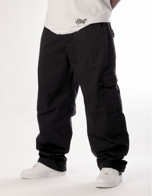 BSAT Combat Cargo Pants Black Baggy fit