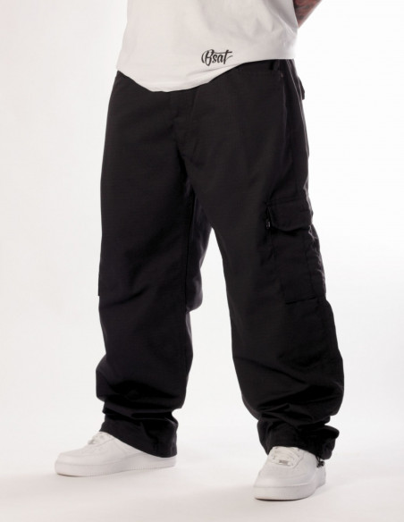 BSAT Combat Cargo Pants Black Baggy fit