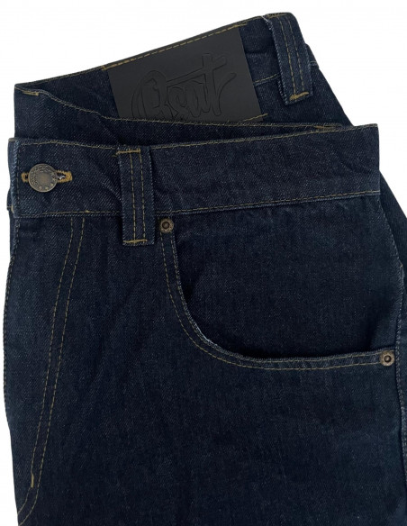 Indigo Blue Skull Baggy Jeans by BSAT
