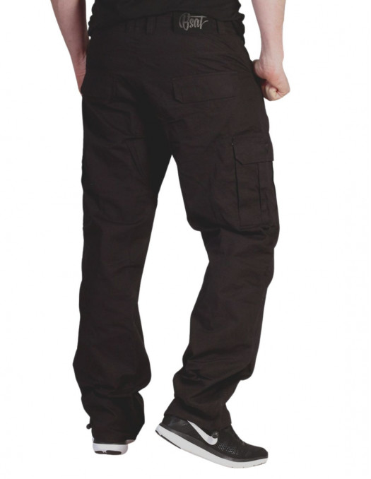 BSAT Regular Fit Combat Cargo Pants Black