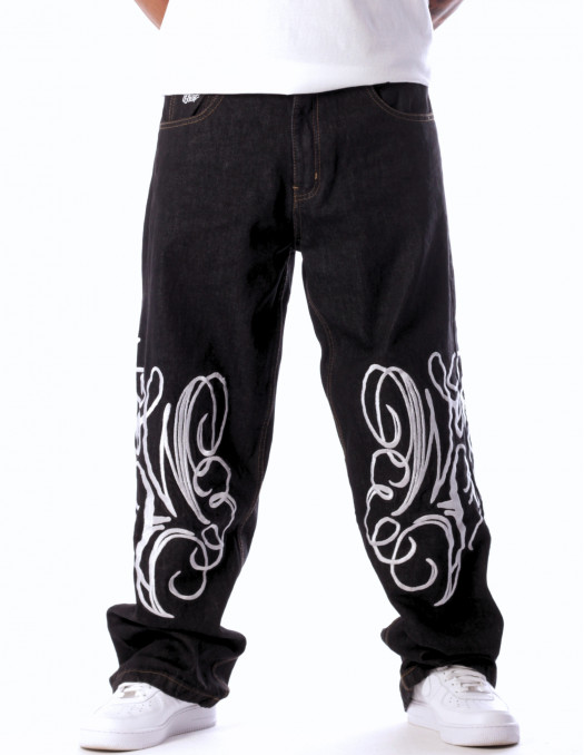 BSAT Westside Embroidered Baggy Jeans...