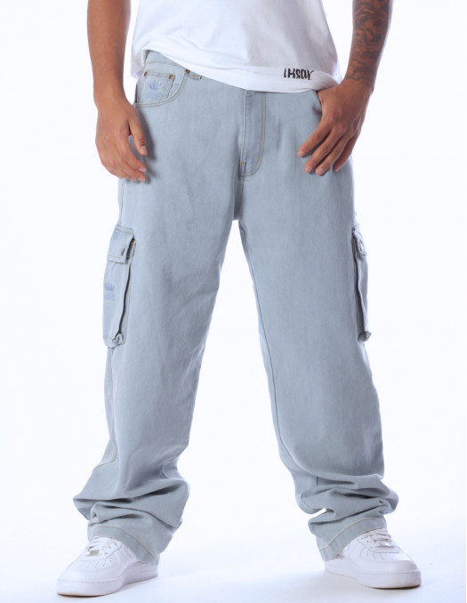 BSAT Cargo Denim Sky Blue Jeans Baggy...