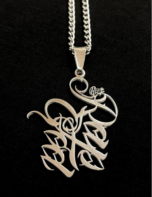 BSAT Rap God Necklace With Pendant Stainless Steel