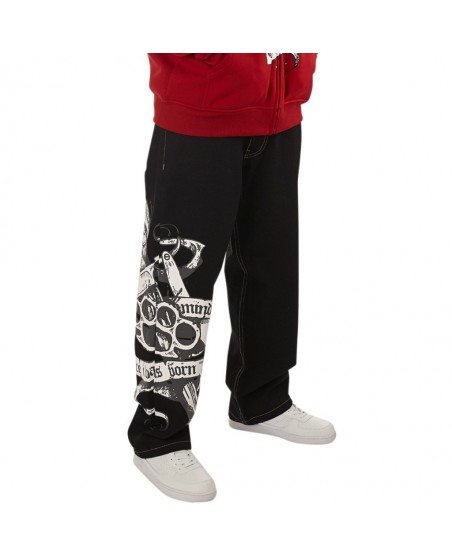 Criminal Minded Black Baggy Jeans