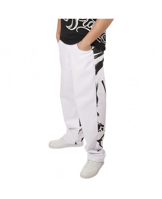 Townz Baggy Pants Skull Valkoinen
