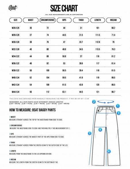 BSAT Art Script Jeans Vintage Blue Baggy