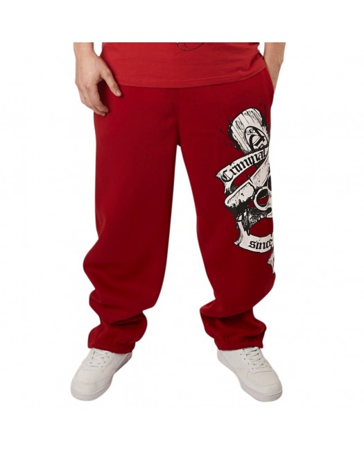 Criminal Minded Röd Sweat Pants