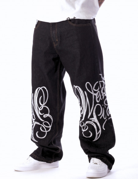 BSAT Westside Embroidered Baggy Jeans