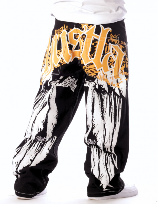 BSAT HUSTLA Gold Yellow Baggy Jeans...