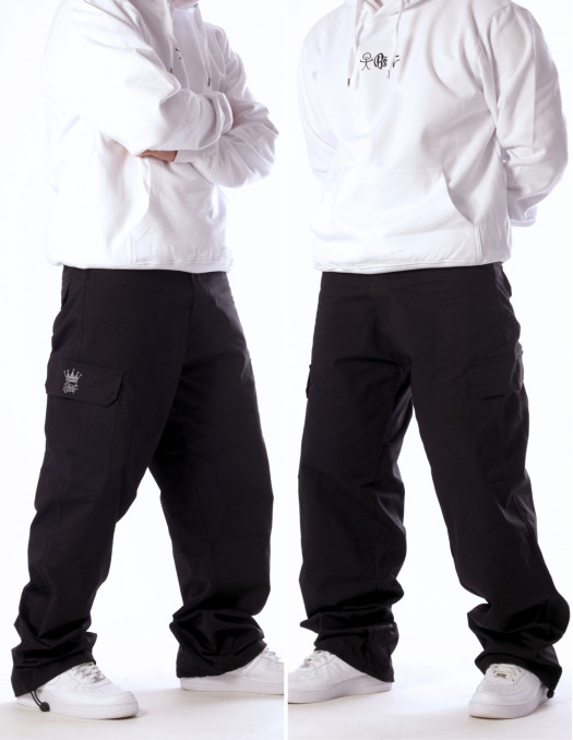 CPH X Baggy Cargo Pants Black by BSAT