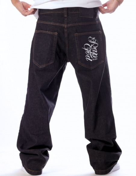 RAP GOD Baggy Jeans Black by BSAT