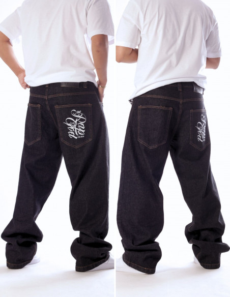 RAP GOD Baggy Jeans Black by BSAT