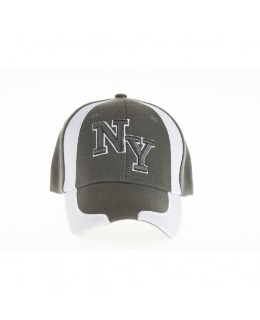 Baseball cap, NY kaksivärinen Grey White