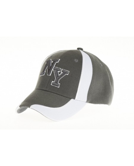 Baseball cap, NY kaksivärinen Grey White