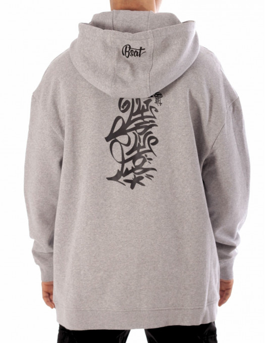 HipHop Collection Baggy Hoodie Heather Grey by BSAT