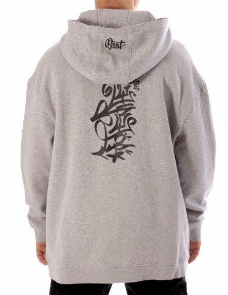 HipHop Collection Baggy Hoodie Heather Grey by BSAT