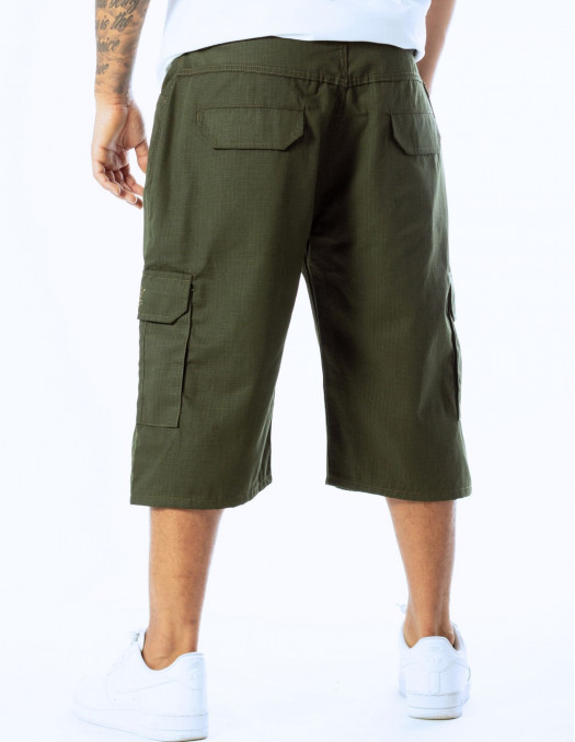 BSAT Baggy Fit Cargo Shorts Olive