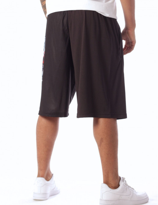 On Fire Skull Mesh Shorts by BSAT