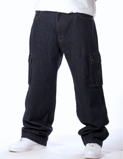 BSAT Cargo Denim Blue Jeans Baggy Fit