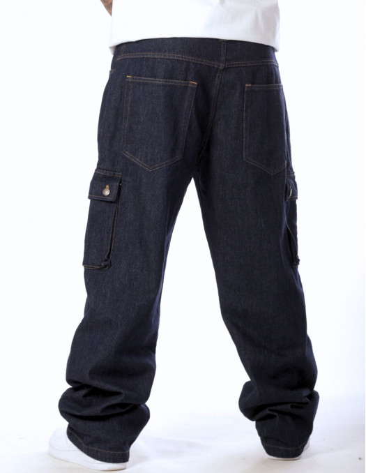 BSAT Cargo Denim Blue Jeans Baggy Fit