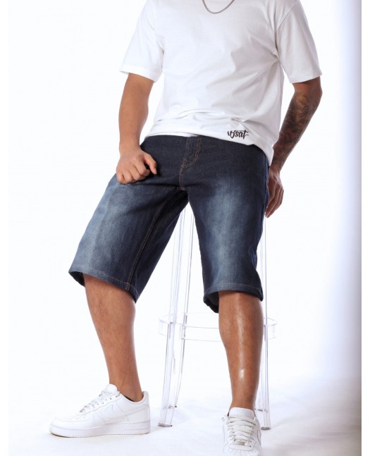 BSAT Baggy Jorts Denim Shorts Spray...
