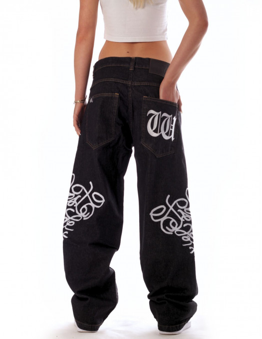 BSAT Westside Embroidered Baggy Jeans...