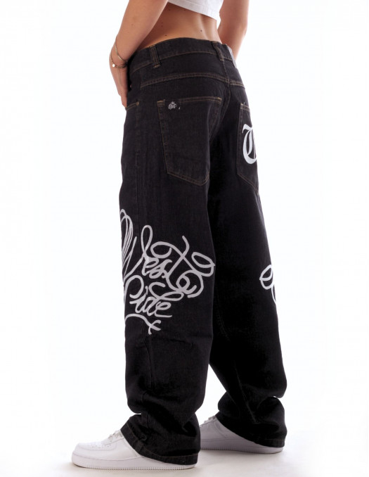 BSAT Westside Embroidered Baggy Jeans...