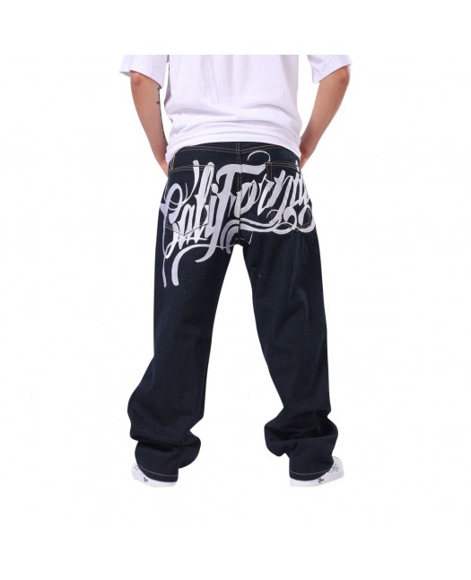 California Marinblå Jeans Baggy