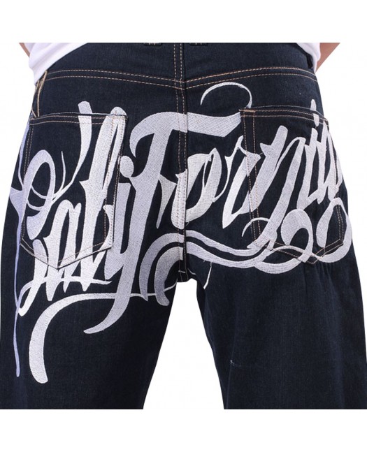 California Marinblå Jeans Baggy